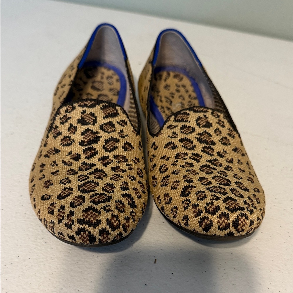 Rothy’s Leopard Print Women’s Slip-On Flats - Tan and Brown